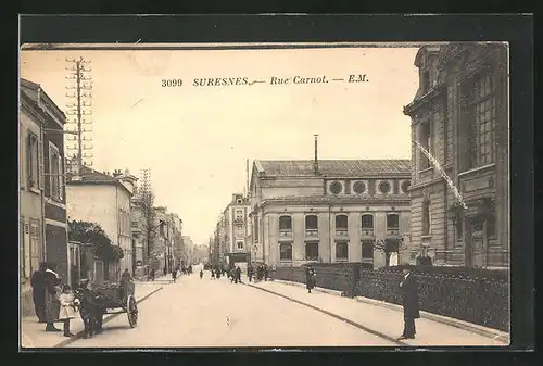 AK Suresnes, Rue Carnot, Strassenpartie