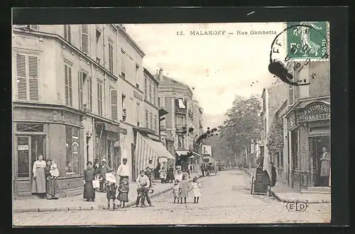 AK Malakoff, Rue Gambetta