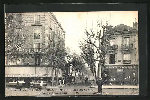 AK La Garenne-Colombes, Rue du Centre prise du Rond-Point