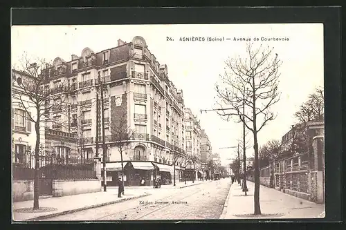 AK Asniéres, Avenue de Courbevoie