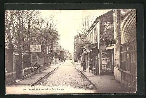 AK Asniéres, Rue d'Anjou