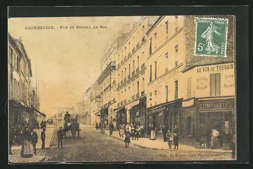 AK Courbevoie, Rue de Bezons, le Bas
