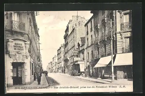 AK Levallois-Perret, Rue Aristide-Briand, prise rue du Président-Wilson