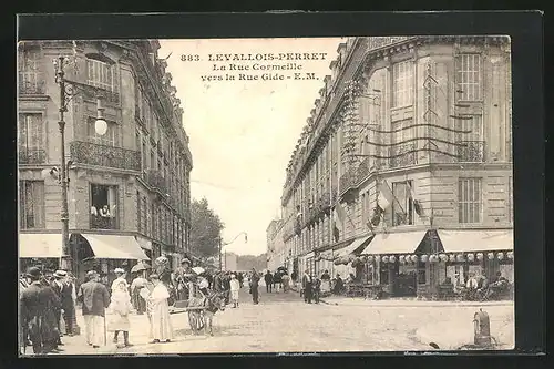 AK Levallois-Perret, la Rue Cormeille vers la Rue Gide