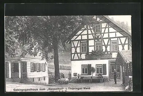 AK Floh-Seligenthal / Thüringer Wald, Gasthaus zum Nesselhof