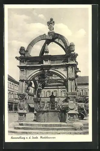AK Hammelburg / Saale, Marktbrunnen