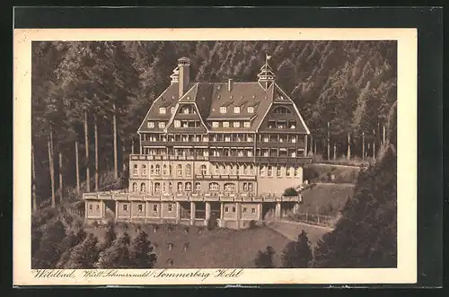 AK Wildbad /Schwarzwald, Blick zum Sommerberg Hotel