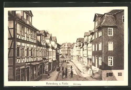 AK Rotenburg a. Fulda, Strasse Steinweg