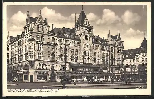 AK Düsseldorf, Front vom Bahnhof-Hotel