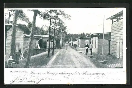 AK Hammelburg, Offizierbaracke mit Offiziersstrasse