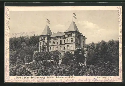 AK Bad Soden-Stolzenberg, Blick auf das Sanatorium