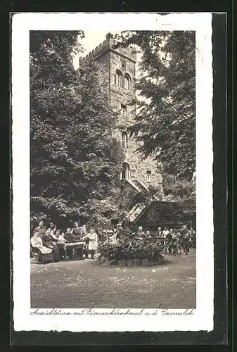 AK Cunewalde, Aussichtsturm mit Bismarckdenkmal auf dem Czorneboh