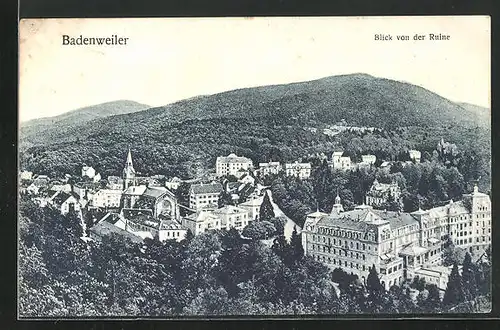 AK Badenweiler, Ausblick von der Ruine