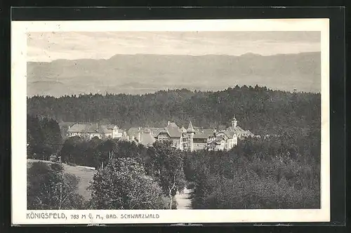 AK Königsfeld /Bad. Schwarzwald, Gesamtansicht aus der Vogelschau
