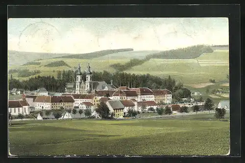 AK St. Peter im bad. Schwarzwald, Totalansicht aus der Vogelschau