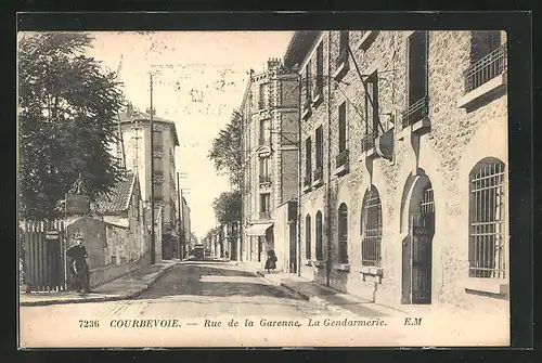 AK Courbevoie, Rue de la Garenne - La Gendarmerie