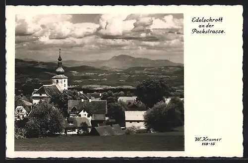 AK Edelschrott, Ortsansicht mit Kirche