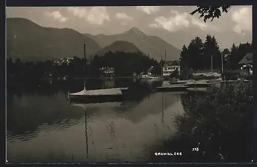 AK Bad Aussee, Uferpartie am Grundlsee