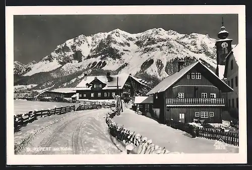 AK St. Rupert am Kulm, Ort und Berge eingeschneit