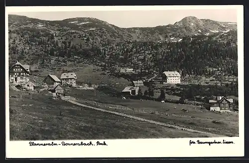 AK Donnersbach, Planneralm aus der Vogelschau