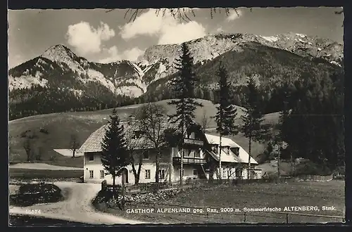 AK Altenberg, Gasthof Alpenland gegen Rax