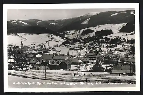 AK Spital am Semmering, Ortsansicht gegen Stuhleck