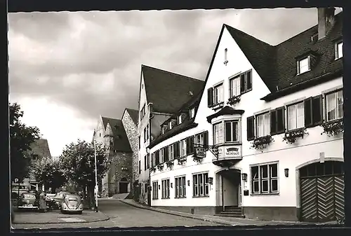 AK Rüdesheim am Rhein, Hotel und Weinhaus Corvers