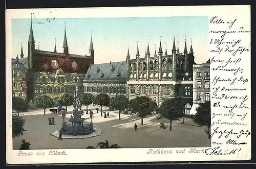 AK Lübeck, Rathaus und Markt