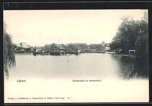 AK Lübeck, Badeanstalt im Krähenteich