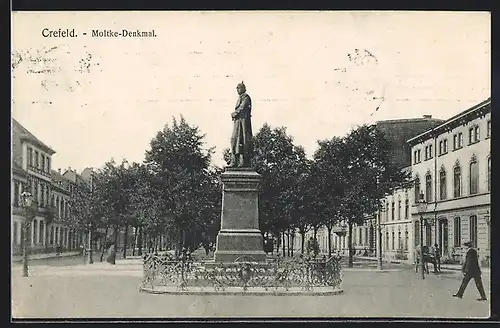 AK Krefeld, Moltke-Denkmal