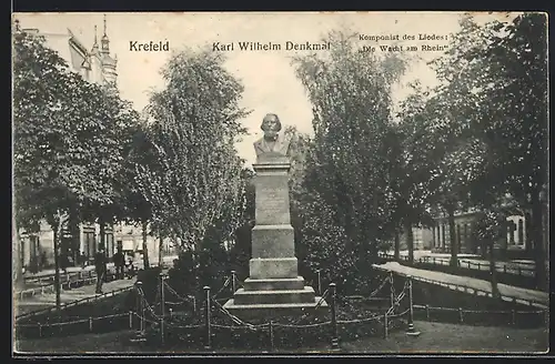 AK Krefeld, Karl Wilhelm-Denkmal