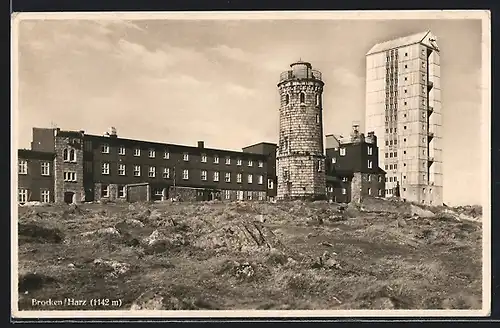 AK Brocken, Brocken-Hotel mit Turm