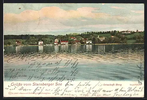 AK Berg / Starnberger See, Panorama