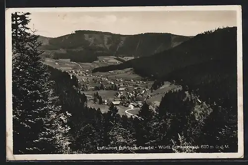 AK Buhlbach-Obertal, Panoramablick vom Berg gesehen