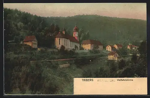 AK Triberg, Blick auf Wallfahrtskirche