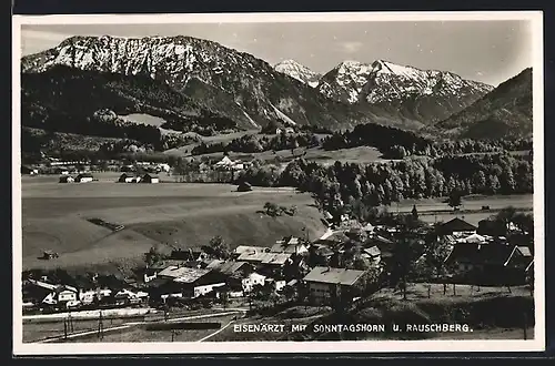 AK Eisenärzt, Ortsansicht mit Sonntagshorn und Rauschberg