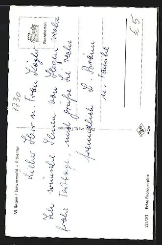 AK Villingen / Schwarzwald, Bickentor im Weihnachtsschmuck