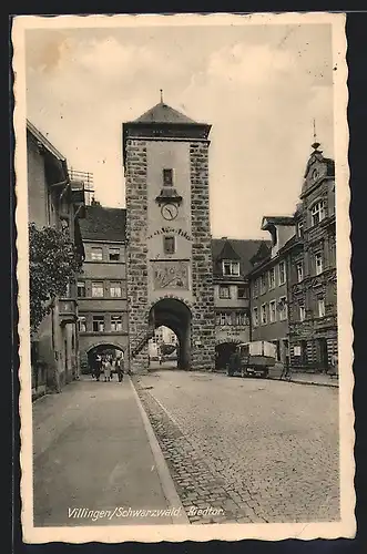 AK Villingen / Schwarzwald, Riedtor und Restaurant Torstüble