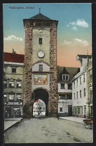 AK Villingen / Schwarzwald, Blick zum Riettor