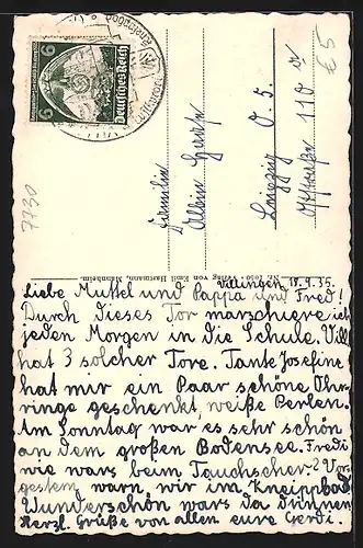 AK Villingen / Schwarzwald, Bickentor