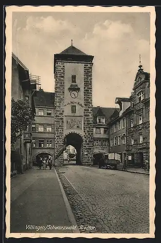 AK Villingen / Schwarzwald, Riedtor mit Restaurant Torstüble