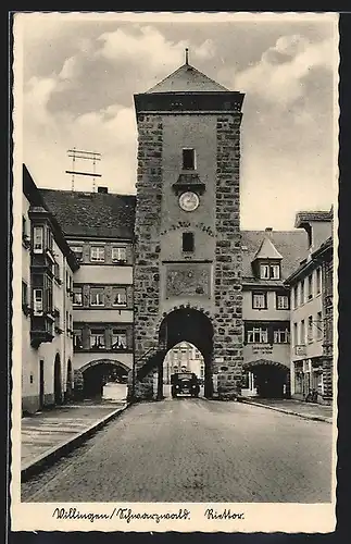 AK Villingen / Schwarzwald, Blick zum Riettor