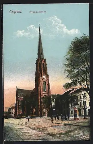 AK Crefeld, Evang. Kirche