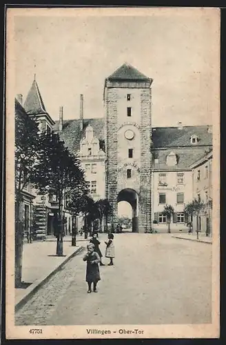 AK Villingen / Schwarzwald, Blick zum Ober-Tor