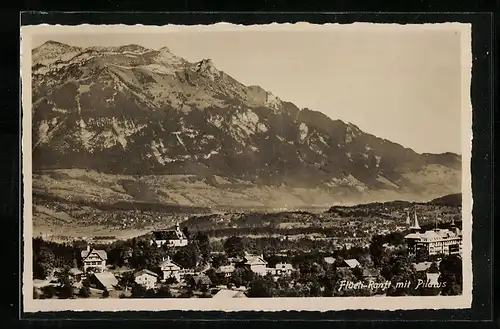 AK Flüeli-Ranft, Ortsansicht mit Pilatus