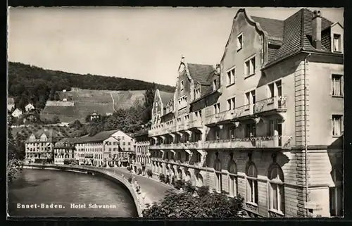 AK Ennet-Baden, Hotel Schwanen mit Umgebung