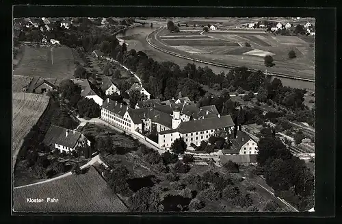 AK Unterengstringen, Kloster Fahr vom Flugzeug aus gesehen