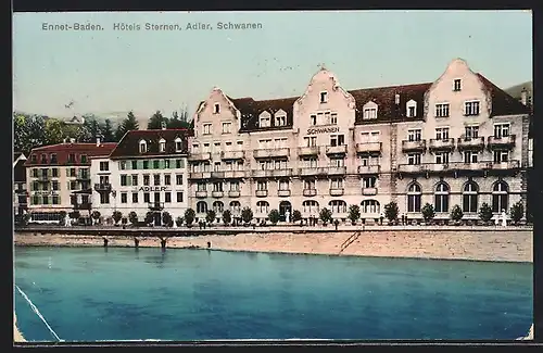 AK Ennet-Baden, Hotels Sternen, Adler und Schwanen
