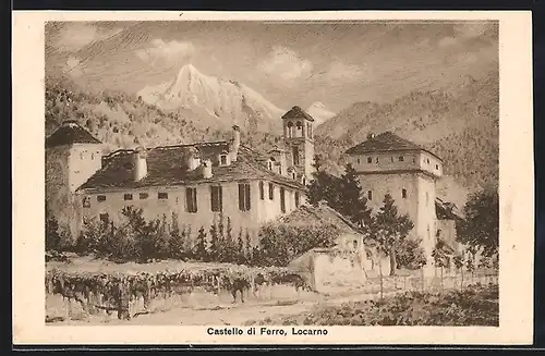 Künstler-AK Locarno, Castello di Ferro