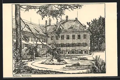 AK Herisau, Kurhaus, Gartenseite